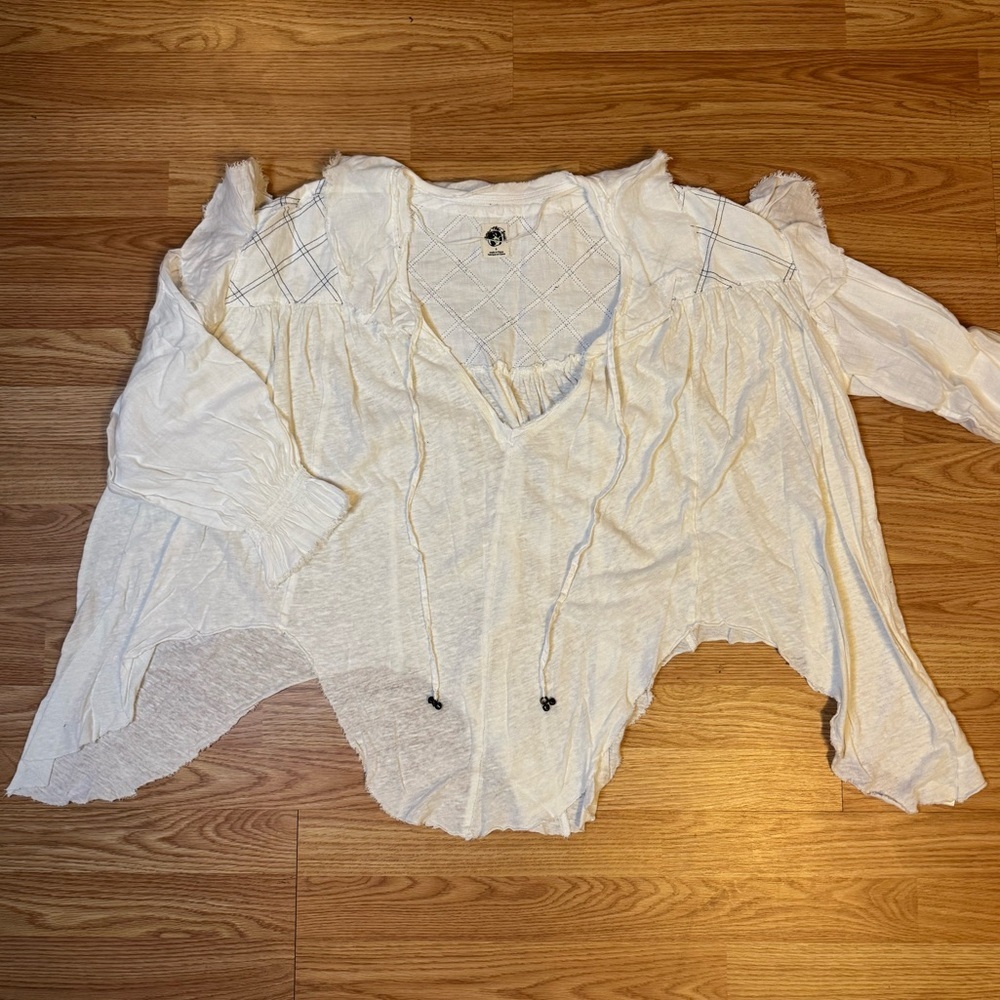 -We The Free Women's White Boho Top Size Small